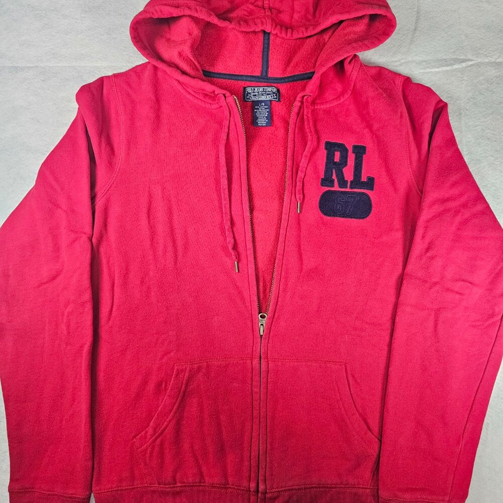 Ralph Lauren Polo Jeans Company Fleece Full-Zip Hoodie Women's Size Large - Picture 2 of 6